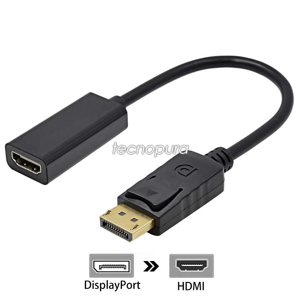 Cable adaptador DP a HDMI / Displayport a HDMI para Mac - Tecnopura