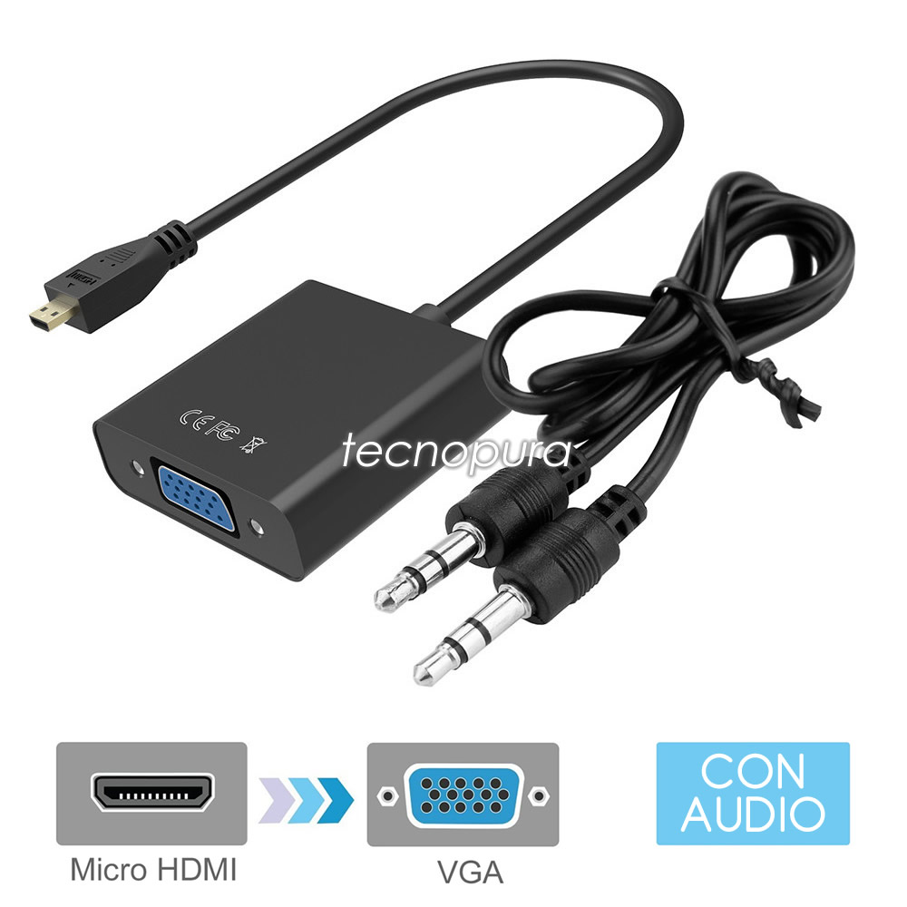 Micro HDMI 2 VGA con audio