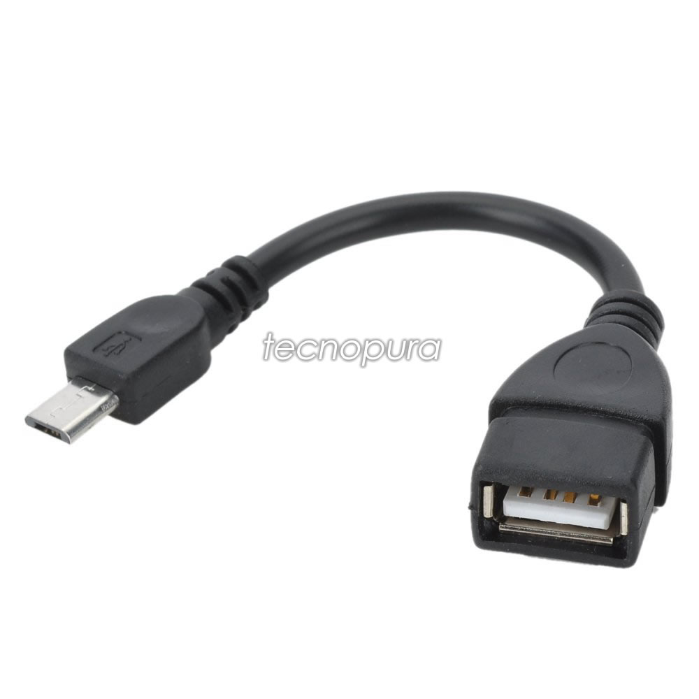 Cable OTG / Adaptador Micro USB a USB 2.0 para celulares y tablets -  Tecnopura