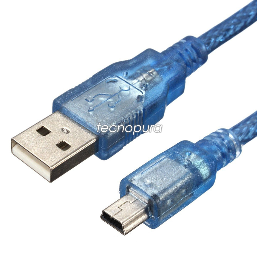 carne Saqueo persona Cable USB a Mini USB compatible con Arduino Nano - Tecnopura