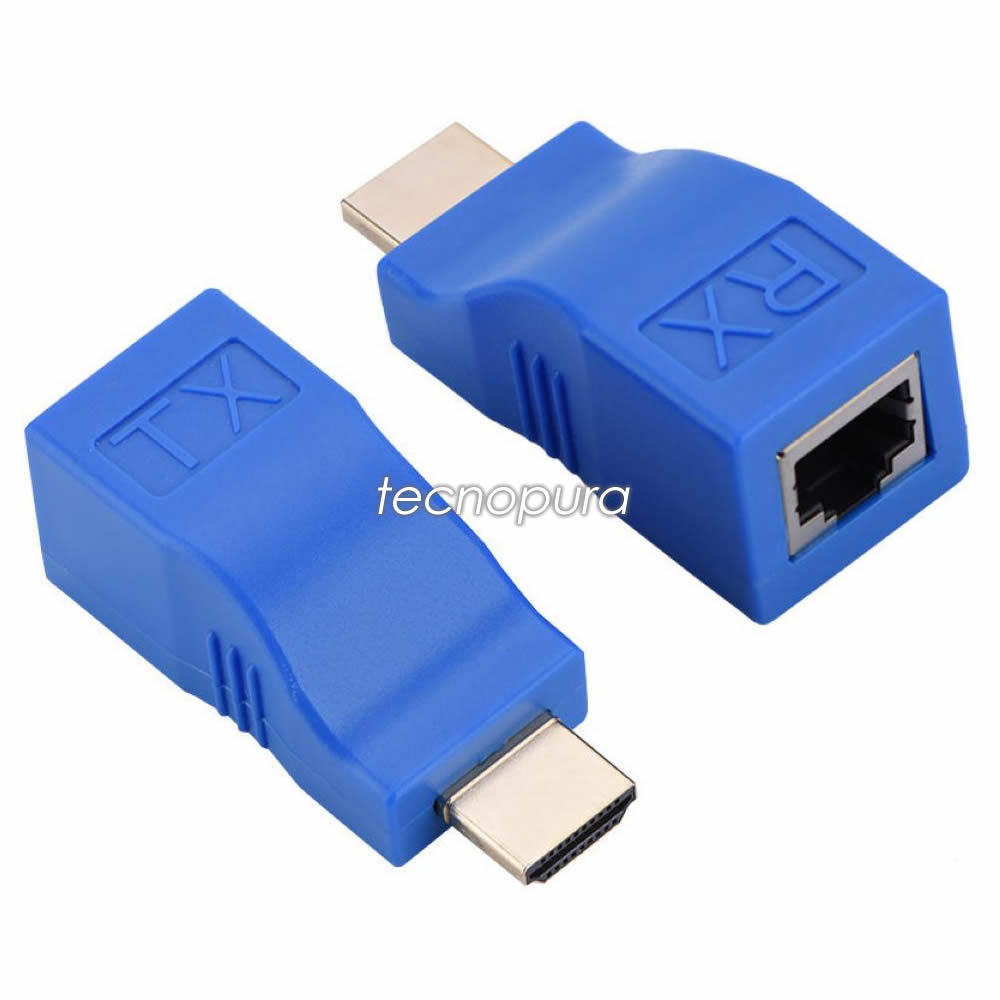 Extensor HDMI hasta 30 metros 1080p - Requiere 1 cable de red UTP