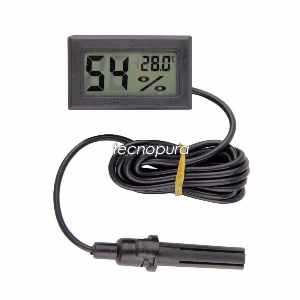 TOOGOO R Mini Digital LCD Termometro Higrometro Sonda Medidor de temperatura de humedad 