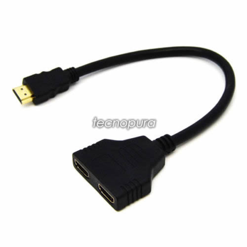 Multiplicador Hdmi 1.4 De 1 Macho A 2 Hembra Split Splitter