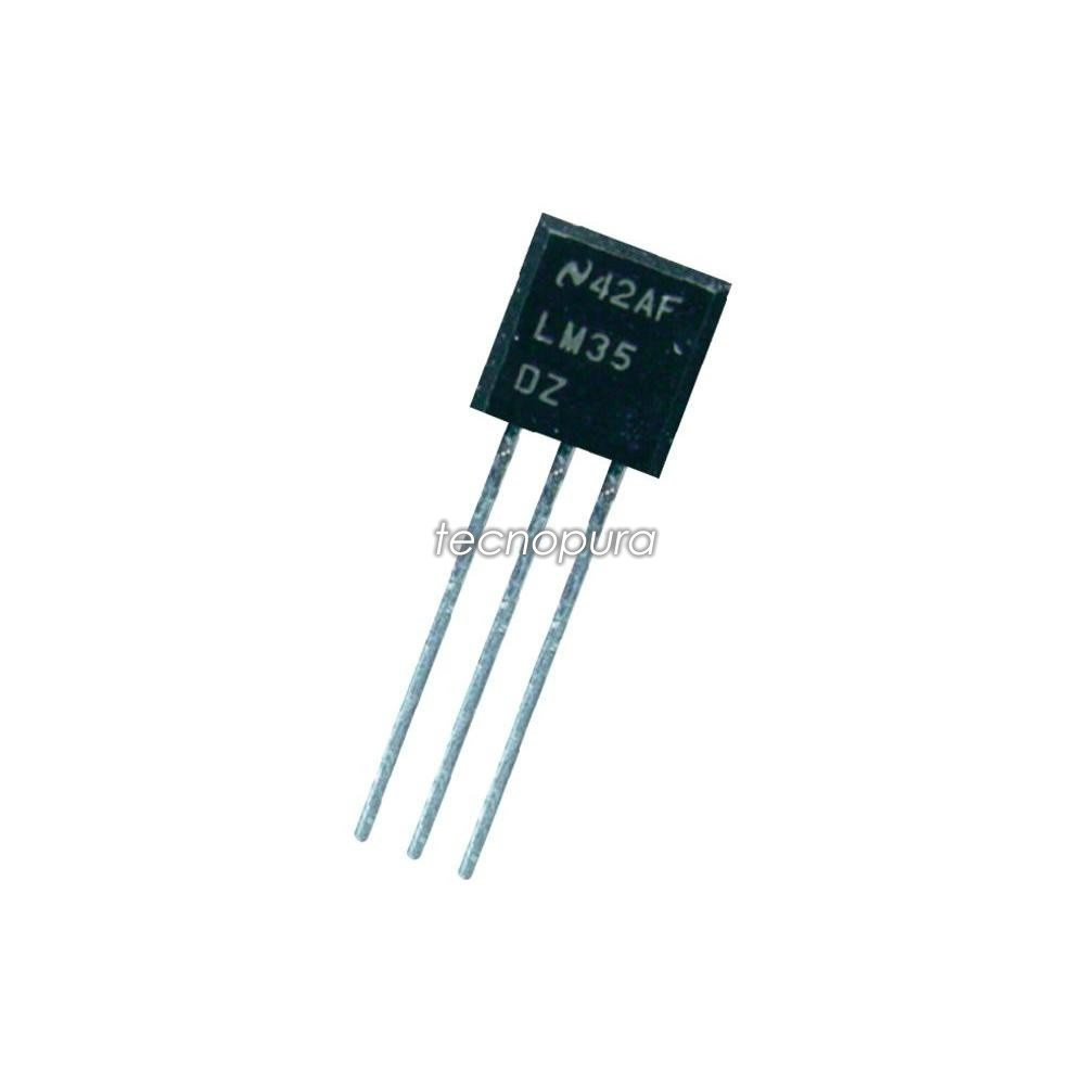 Sensor de temperatura LM35 DZ - Calibrado en grados Celsius - Tecnopura