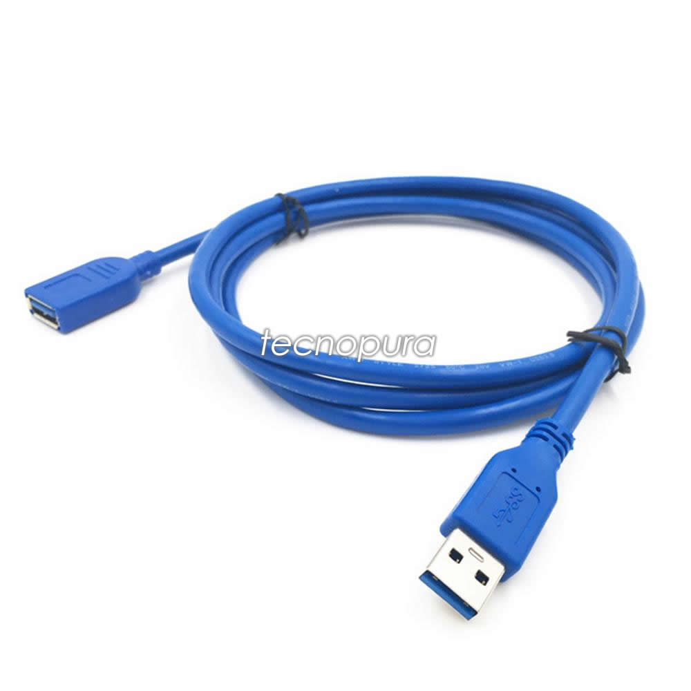 Pase para saber Jarra Cornualles Cable extensión USB 3.0 de 3 metros Macho a Hembra y alta velocidad 5 Gbps  - Tecnopura