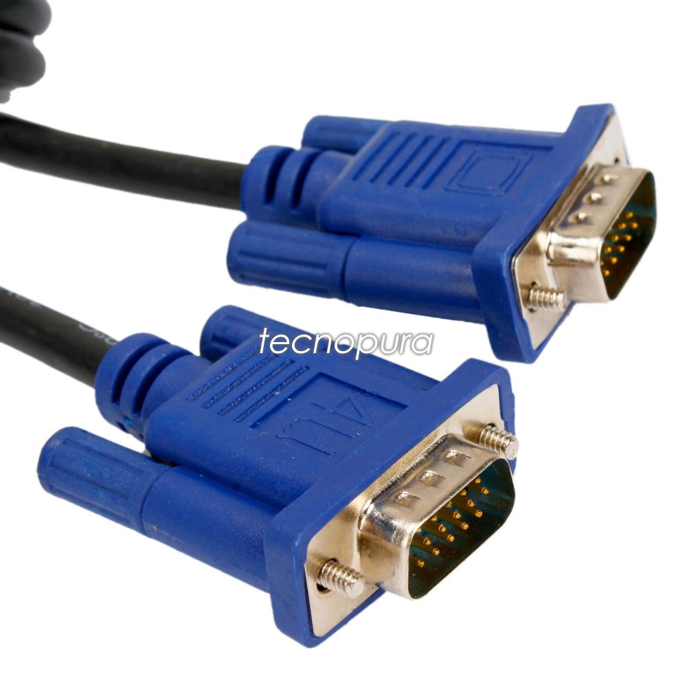 Inclinado Alacena Separar Cable VGA 1.5 metros con filtro para monitor, computador y videobeam -  Tecnopura