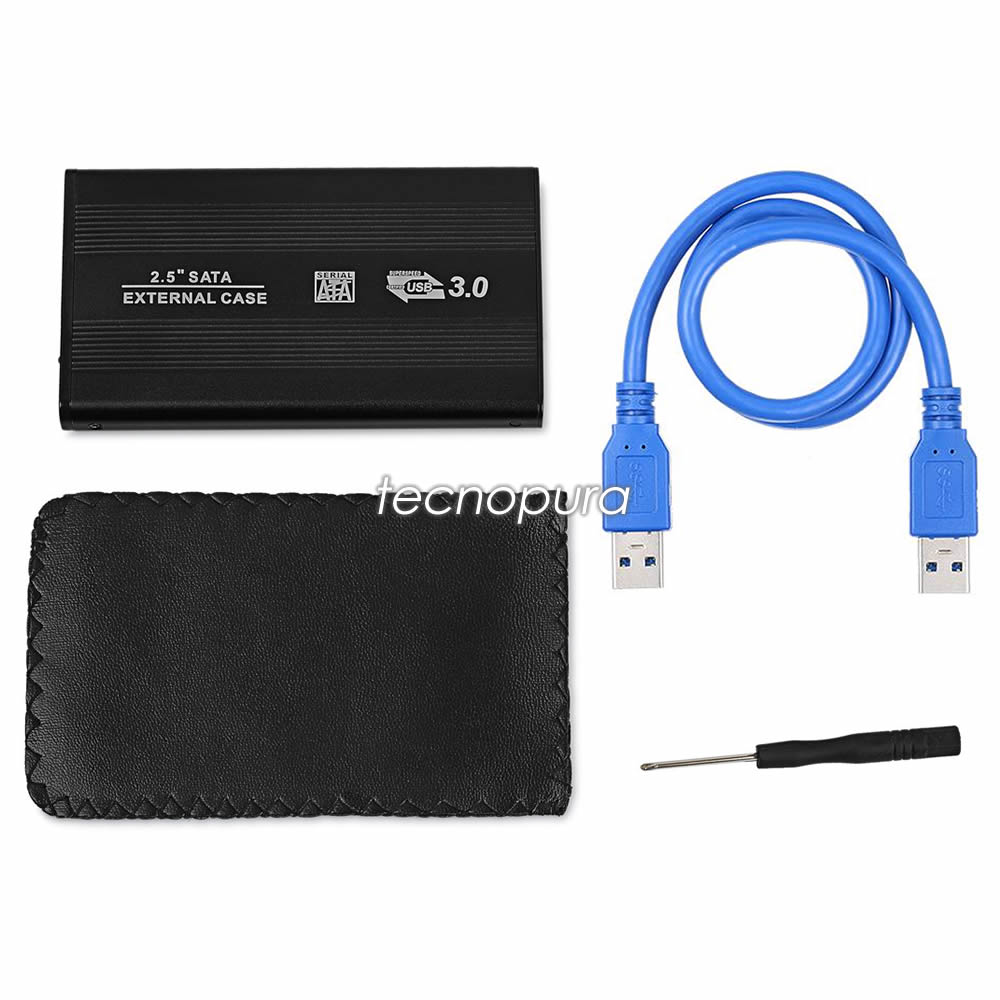 Carcasa para disco duro SATA de 2.5 a USB 3.0 / Caja externa HDD