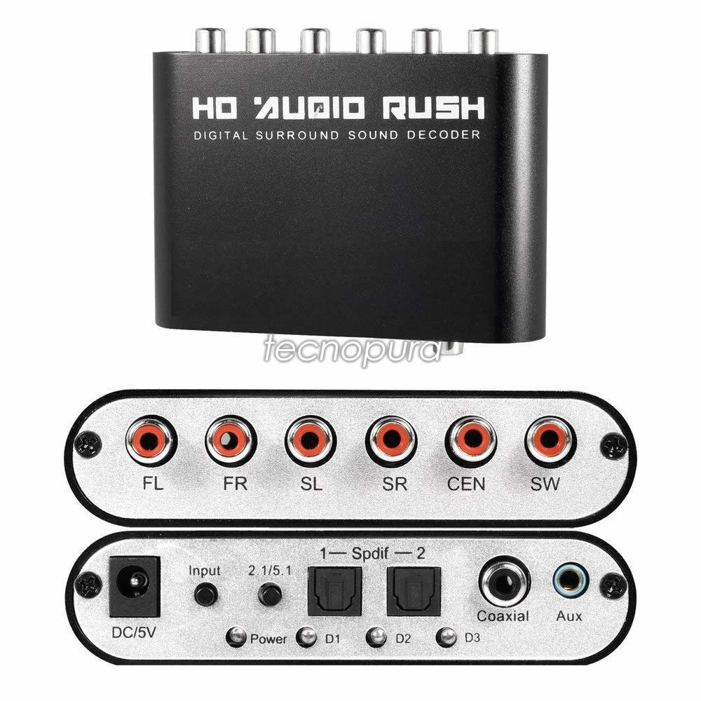 Tarjeta sonido doble entrada 7.1 canales USB Plug & Play + Control de  volumen - Tecnopura