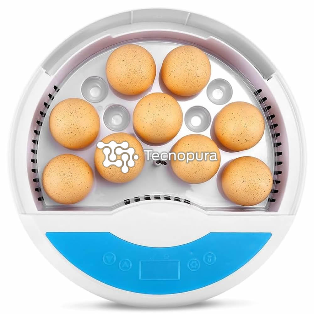Incubadora digital 9 huevos con ovoscopio