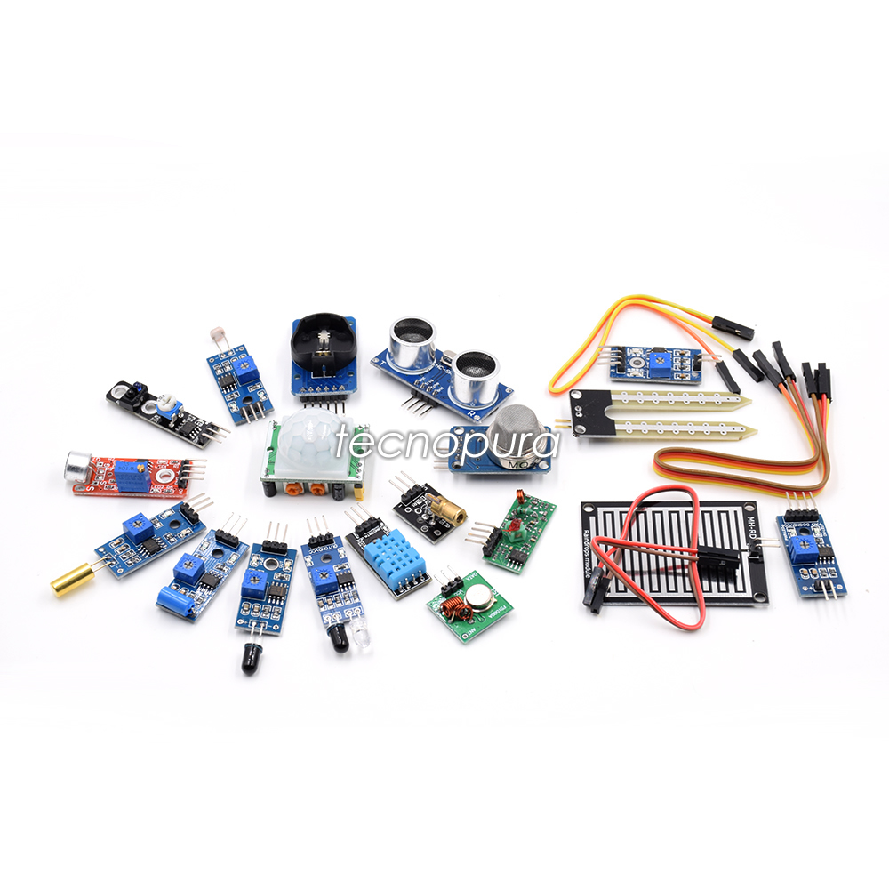 Kit Tecnopura intermedio - Arduino UNO + Protoboard + LCD + SG90 + CD  tutorial - Tecnopura