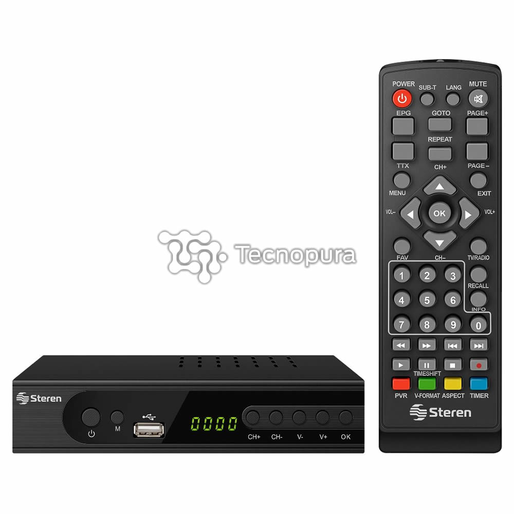 Decodificador TDT DVB-T2 TV digital HDMI, RCA y USB